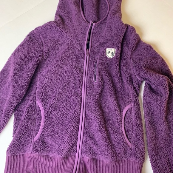 American Eagle Purple Fleece Jacket Small - Picture 2 of 6
